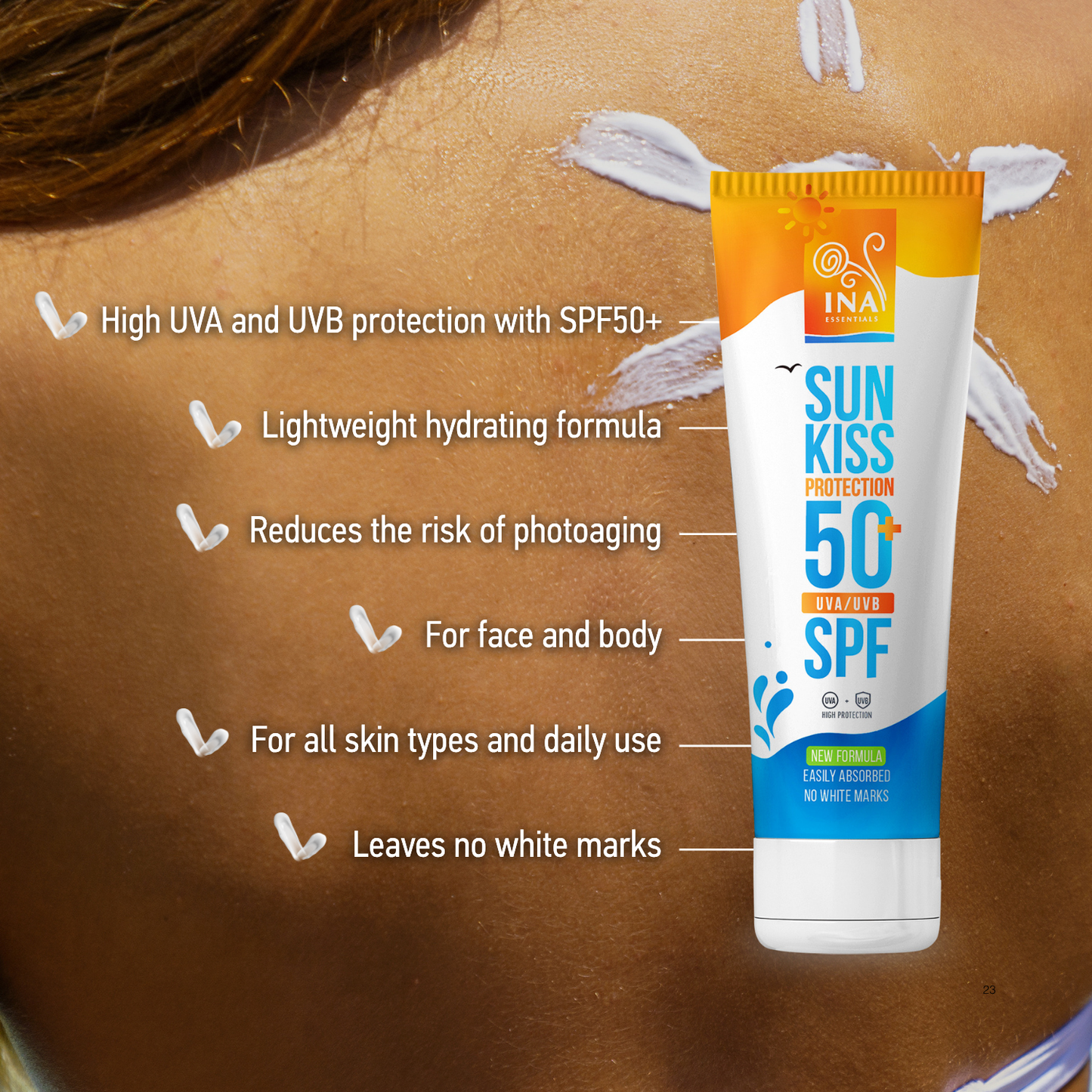 Family pack for Sun Protection - 2+1 Natural Sunscreen for Face and Body SPF 50+ with Organic White Fir