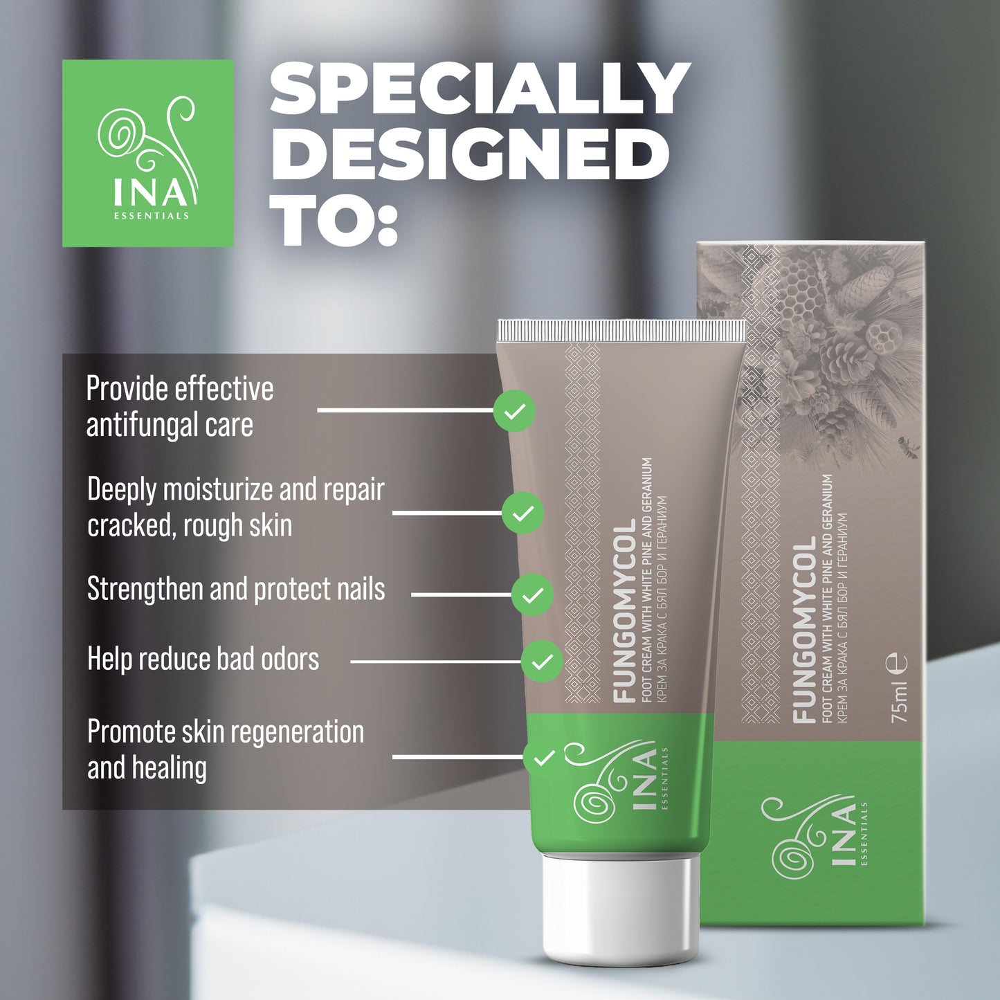 Buy 2 Creams for Nail Fungus and Dry and Cracked Skin, Get 1 Organic White Pine Water for Free