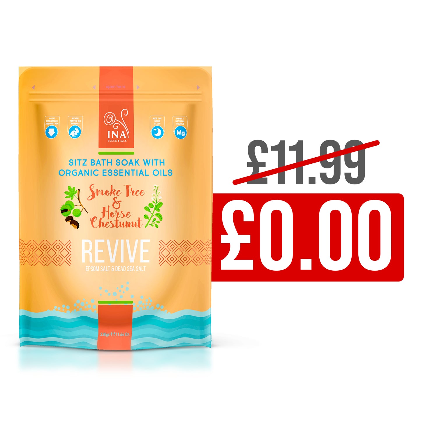 + Gift Revive - Bathing salt with Smoke Tree and Horse Chestnut for Varicose and Postpartum care