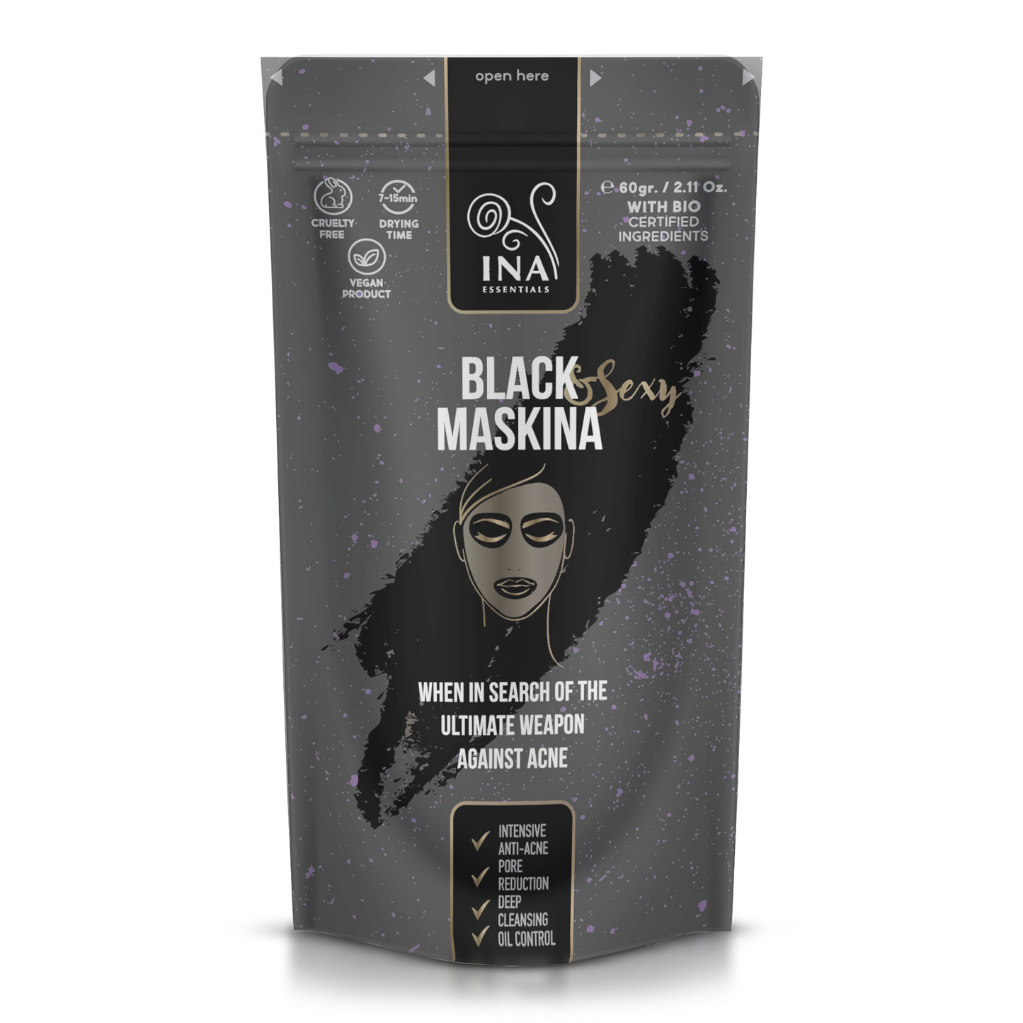 + Gift Face Mask - Black Maskina - intensive care for Acne and Blackheads
