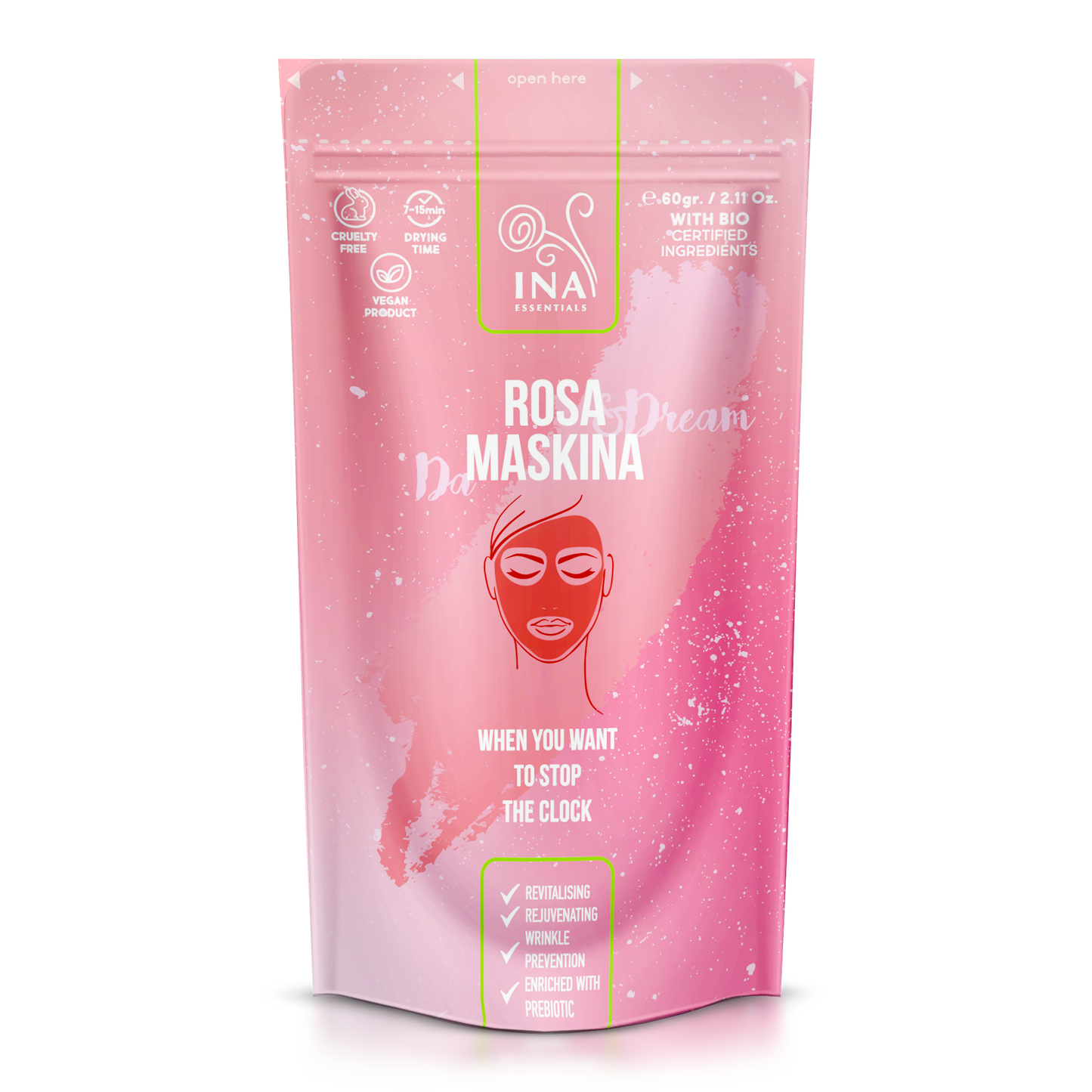 Face Mask - Rose Maskina - intensive care for Mature and Dry skin