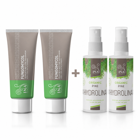 Buy 2 Creams for Nail Fungus and Dry and Cracked Skin, Get 2 Organic White Pine Waters for Free InaEssentials United Kingdom