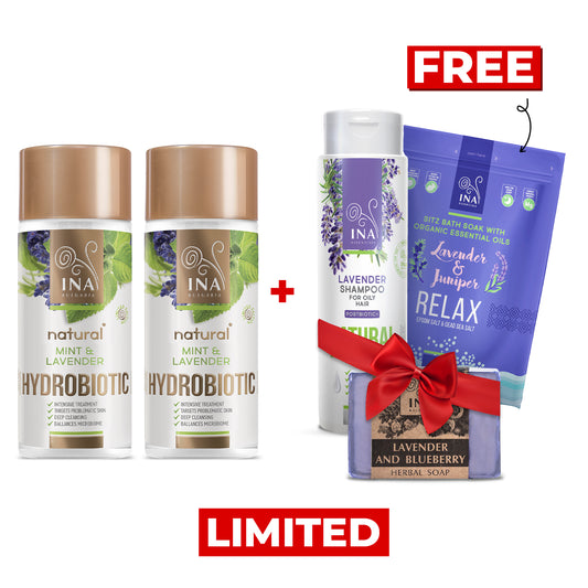 Buy 2 Lavender Hydrobiotic, Get a Lavender Shampoo, Soap and Bath Salts for Free