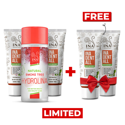 Buy 2 Natural Toothpastes and 1 Smoke Tree Mouthwash, Get 2 Natural Toothpastes for Free