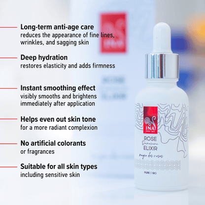 Intensive Anti-Age Face Serum with Organic Rose Oil – Rose Elixir