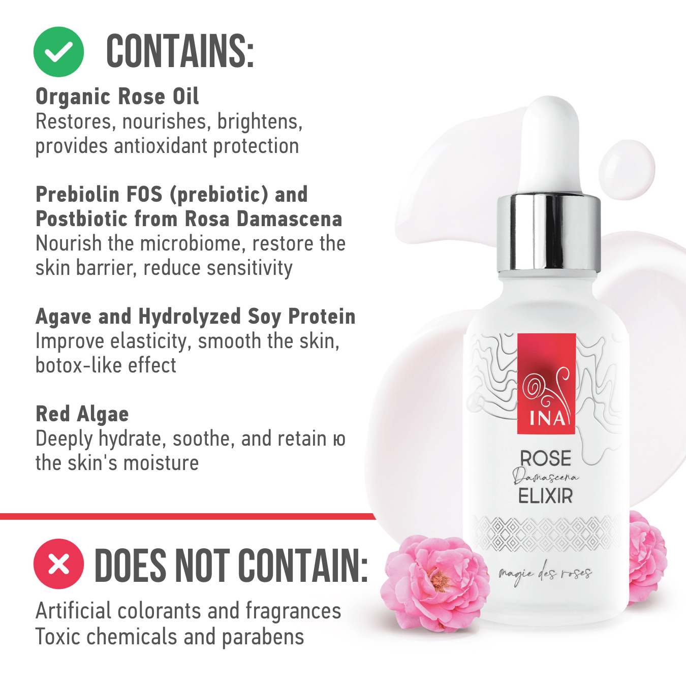 Intensive Anti-Age Face Serum with Organic Rose Oil – Rose Elixir