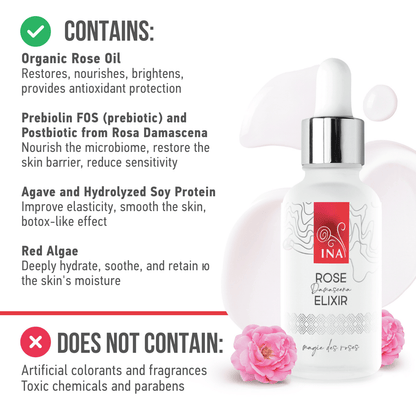 Intensive Anti-Age Face Serum with Organic Rose Oil – Rose Elixir