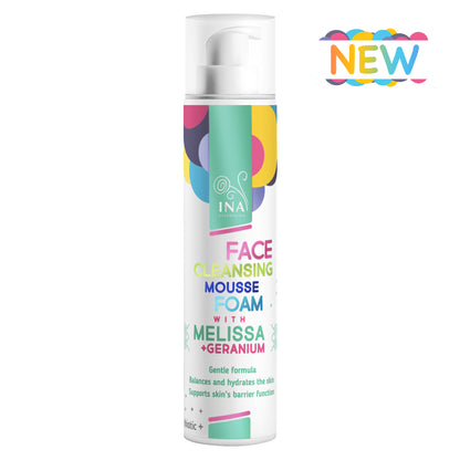 Natural Cleansing Foam for Face with Lemon Balm and Geranium - for every skin type