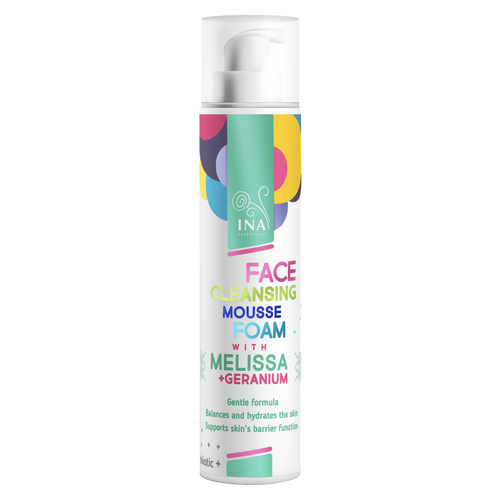 Natural Cleansing Foam for Face with Lemon Balm and Geranium - for every skin type