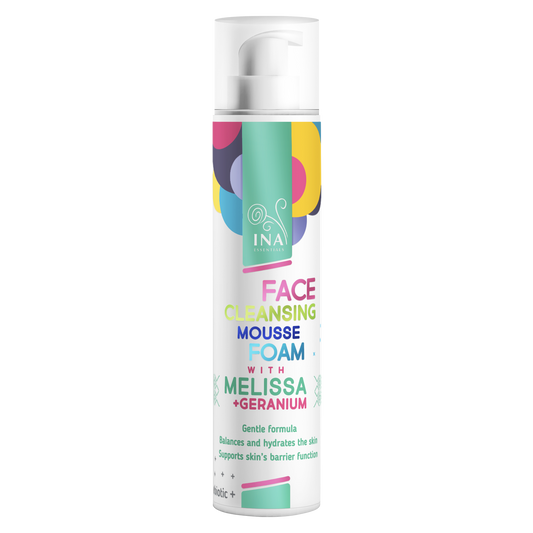 Natural Cleansing Foam for Face with Lemon Balm and Geranium - for every skin type