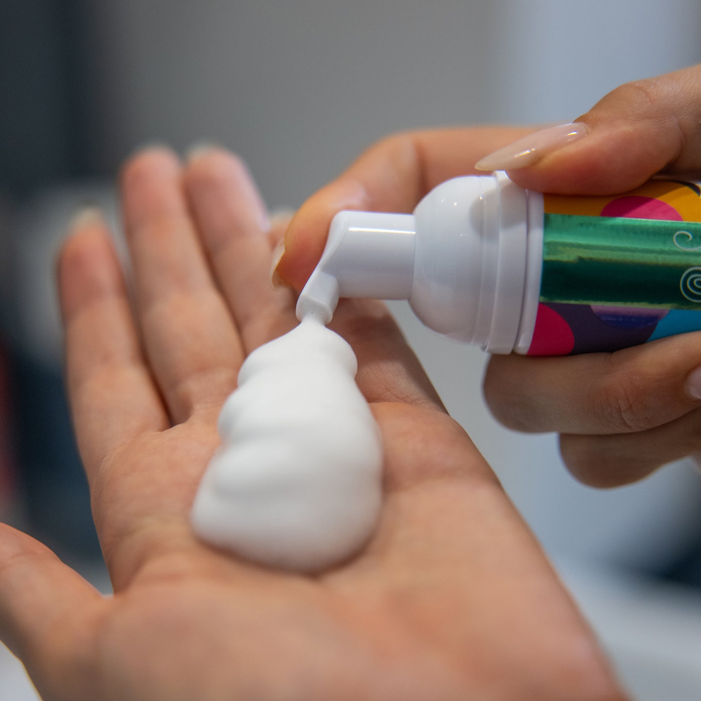 Natural Cleansing Foam for Face with Lemon Balm and Geranium - for every skin type