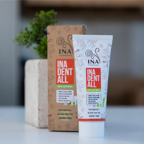 Natural Fluoride-Free Toothpaste with Smoke Tree, Black Sea Lye, and Postbiotic - Ina Dent-All