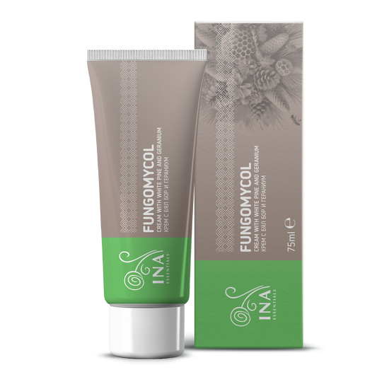2 in 1 Cream for Nail fungus and dry, cracked skin - with White pine, Urea and Geranium