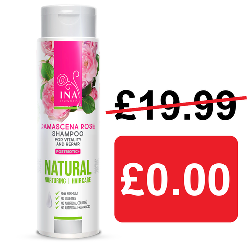 + Gift Natural Rose Shampoo for Dry and Damaged Hair