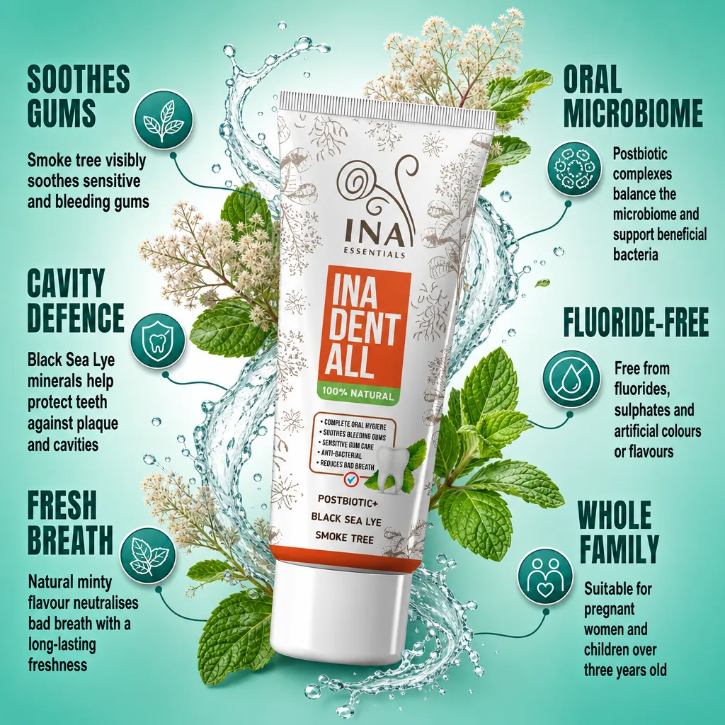 + Gift Natural Fluoride-Free Toothpaste Ina Dent-All