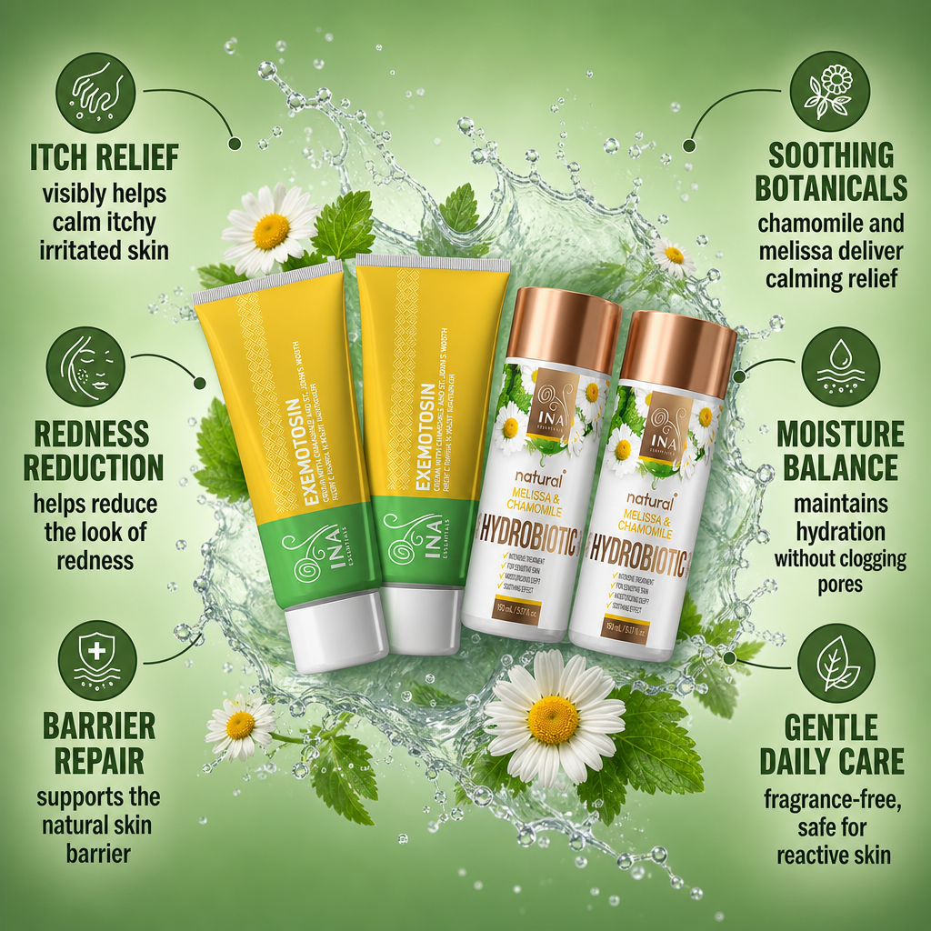 Buy 2 Creams for Psoriasis, Eczema and Irritated Skin, Get 2 Melissa & Chamomile Hydrobiotic for Free