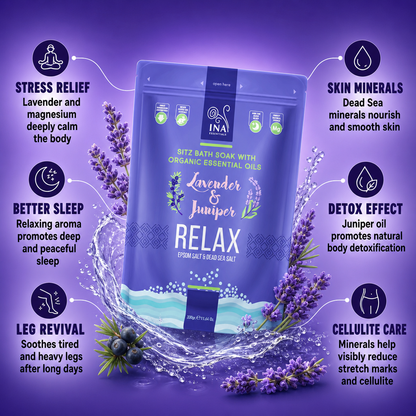 Relax - Bathing salt with Lavender and Juniper for Relaxation and Stress relief