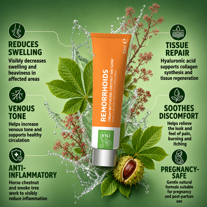 Remorrhoids - cream for Varicose veins and Hemorrhoids - highly enriched with Smoke Tree and Horse Chestnut