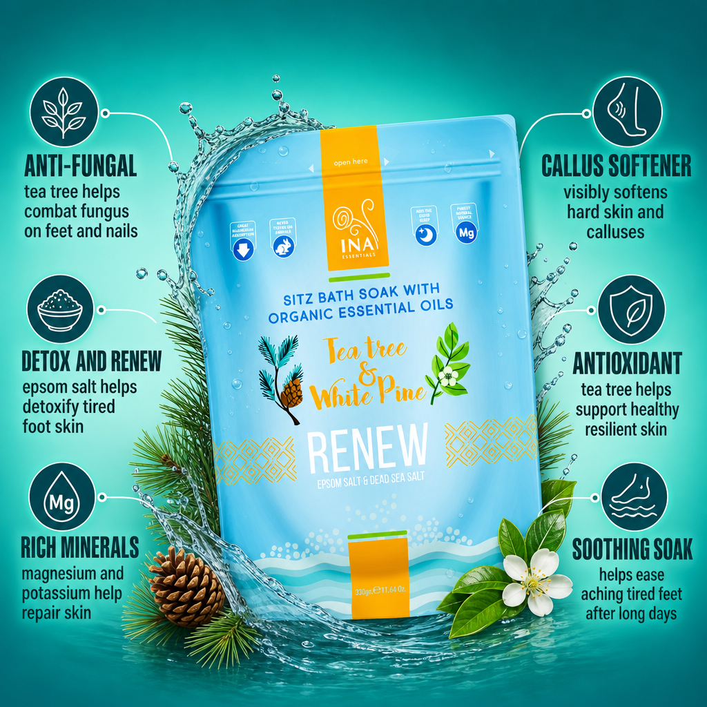 Renew - Bathing salt with Tea tree and White pine for Tired legs and Nail fungus