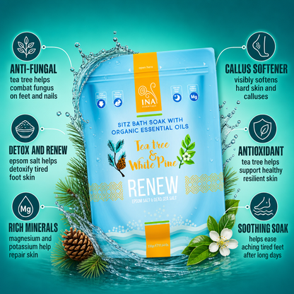 Renew - Bathing salt with Tea tree and White pine for Tired legs and Nail fungus