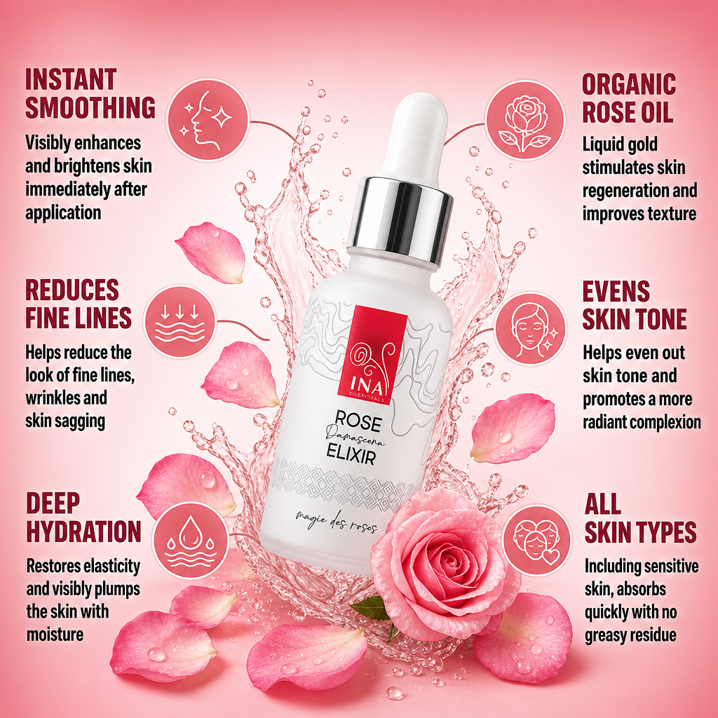 Intensive Anti-Age Face Serum with Organic Rose Oil – Rose Elixir