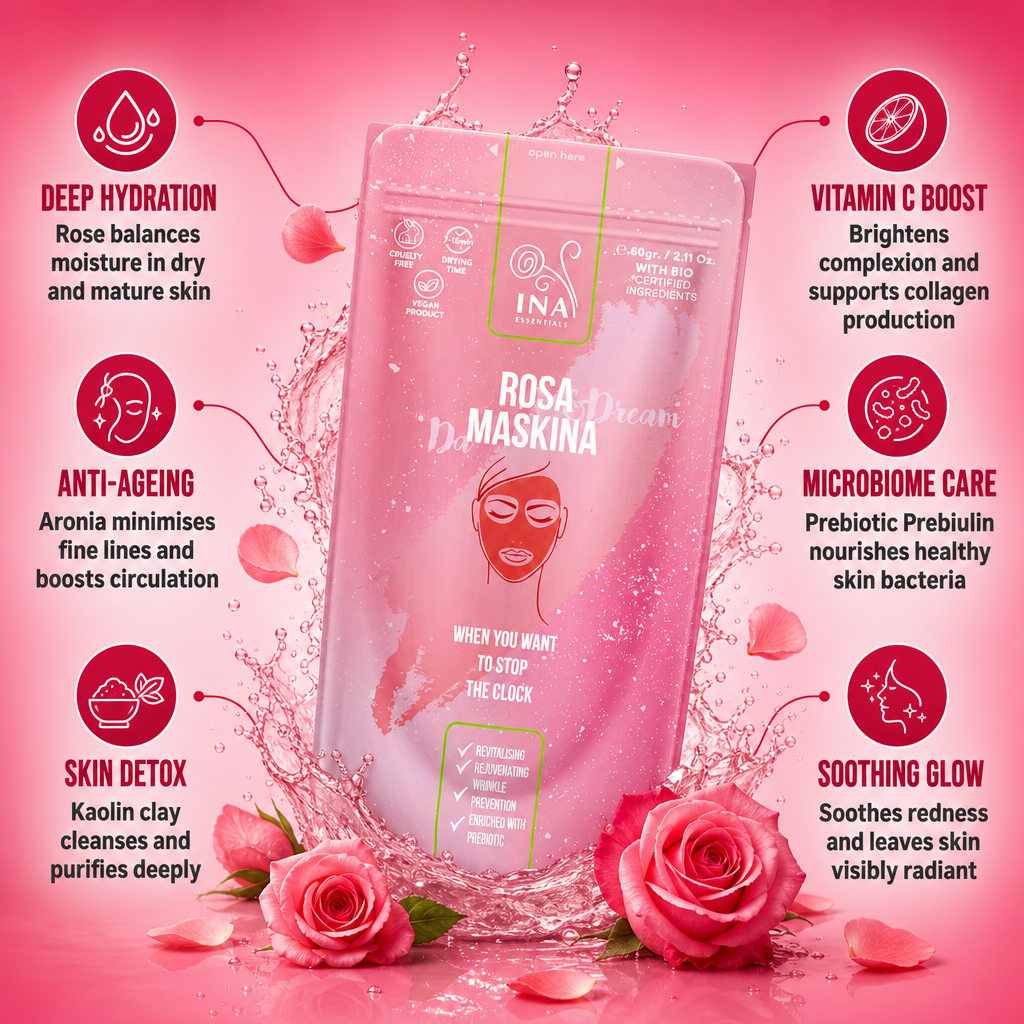Face Mask - Rose Maskina - intensive care for Mature and Dry skin
