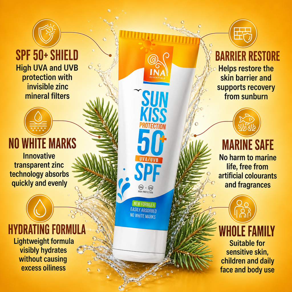 Natural Sunscreen for Face and Body SPF 50+ with Organic White Fir