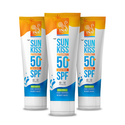 Family pack for Sun Protection - 2+1 Natural Sunscreen for Face and Body SPF 50+ with Organic White Fir