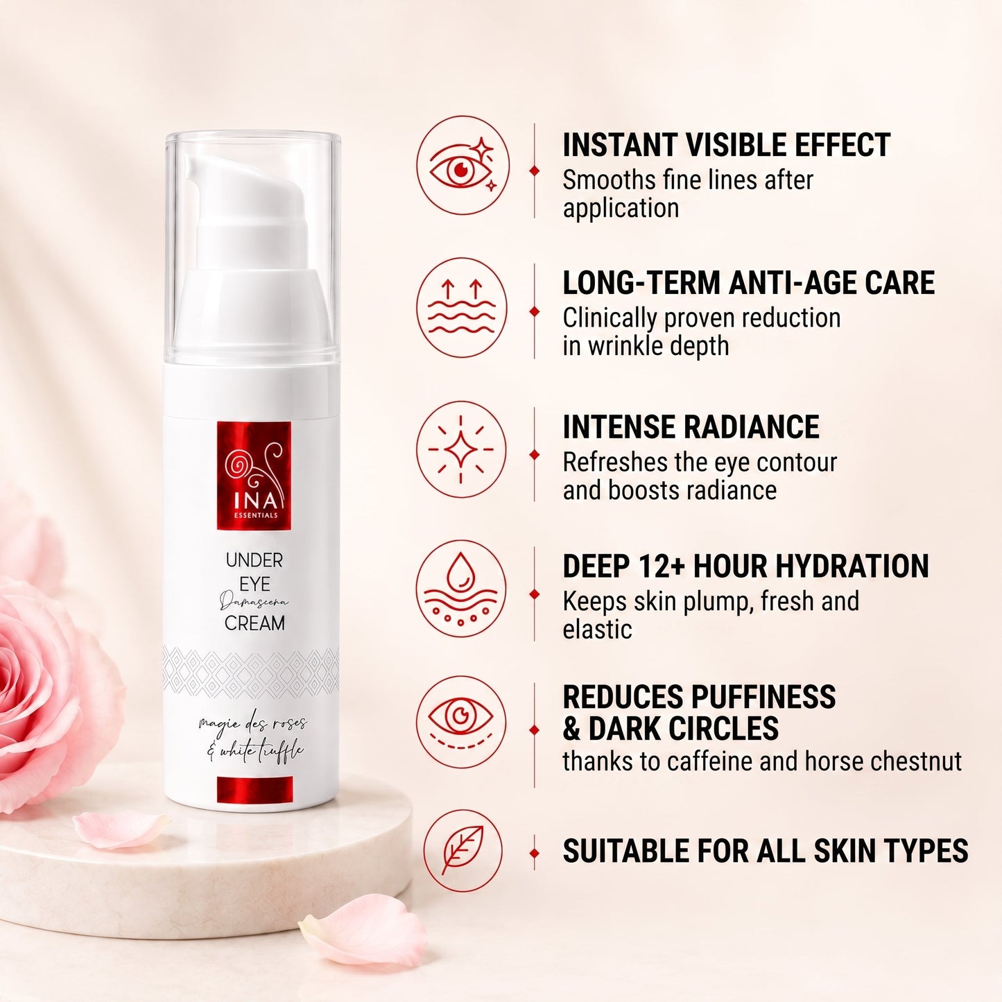 Premium Anti-Age Eye Cream with Rose - Buy 2, Get 1 Free