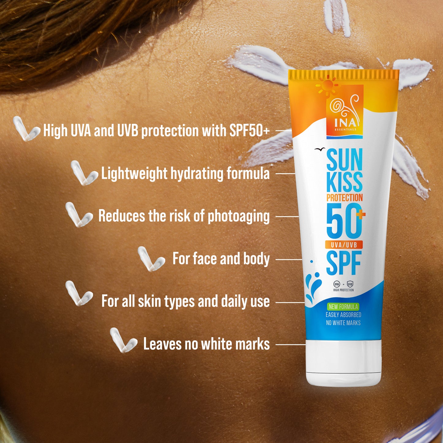 Natural Sunscreen for Face and Body SPF 50+ with Organic White Fir