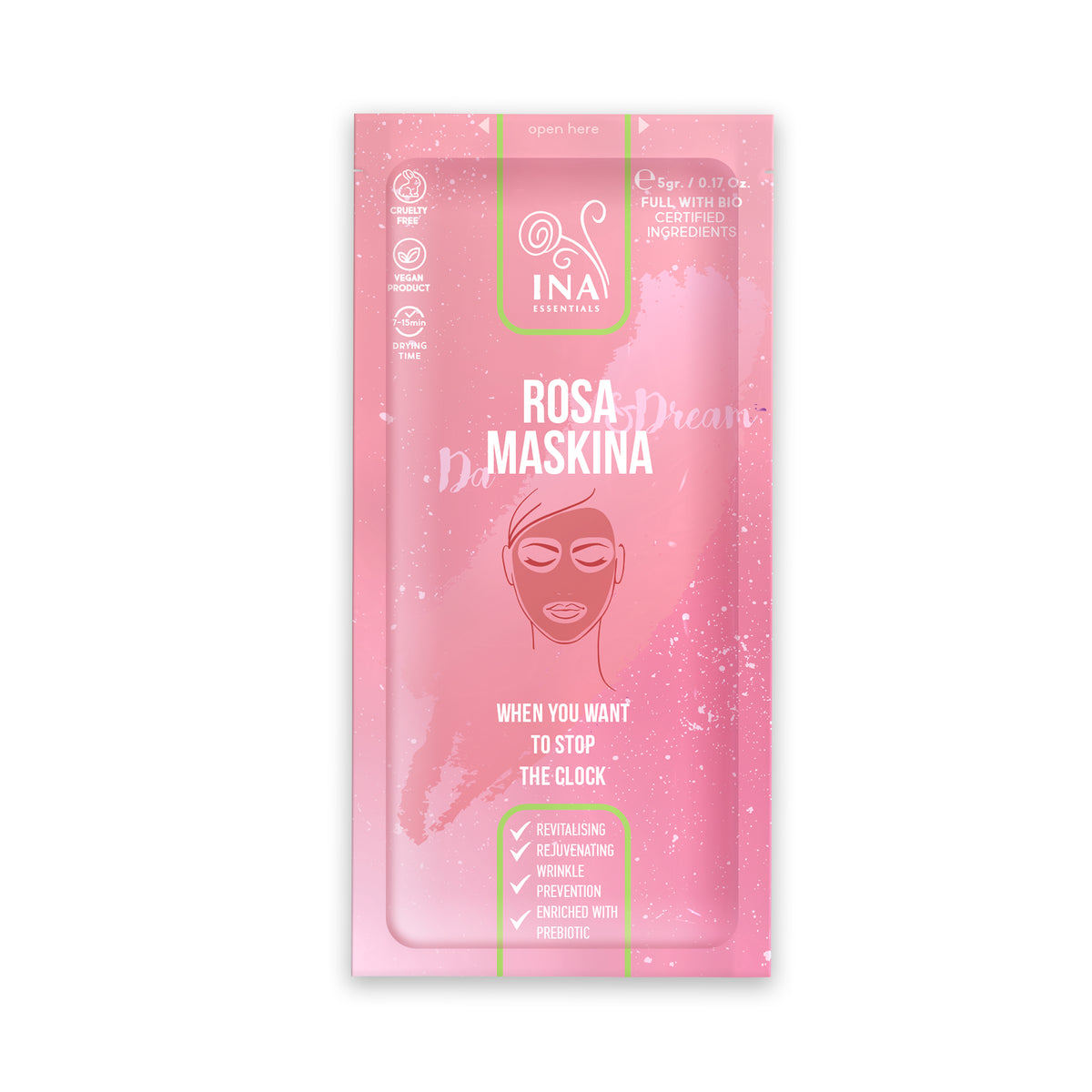 Face Mask - Rose Maskina - intensive care for Mature and Dry skin (sample)