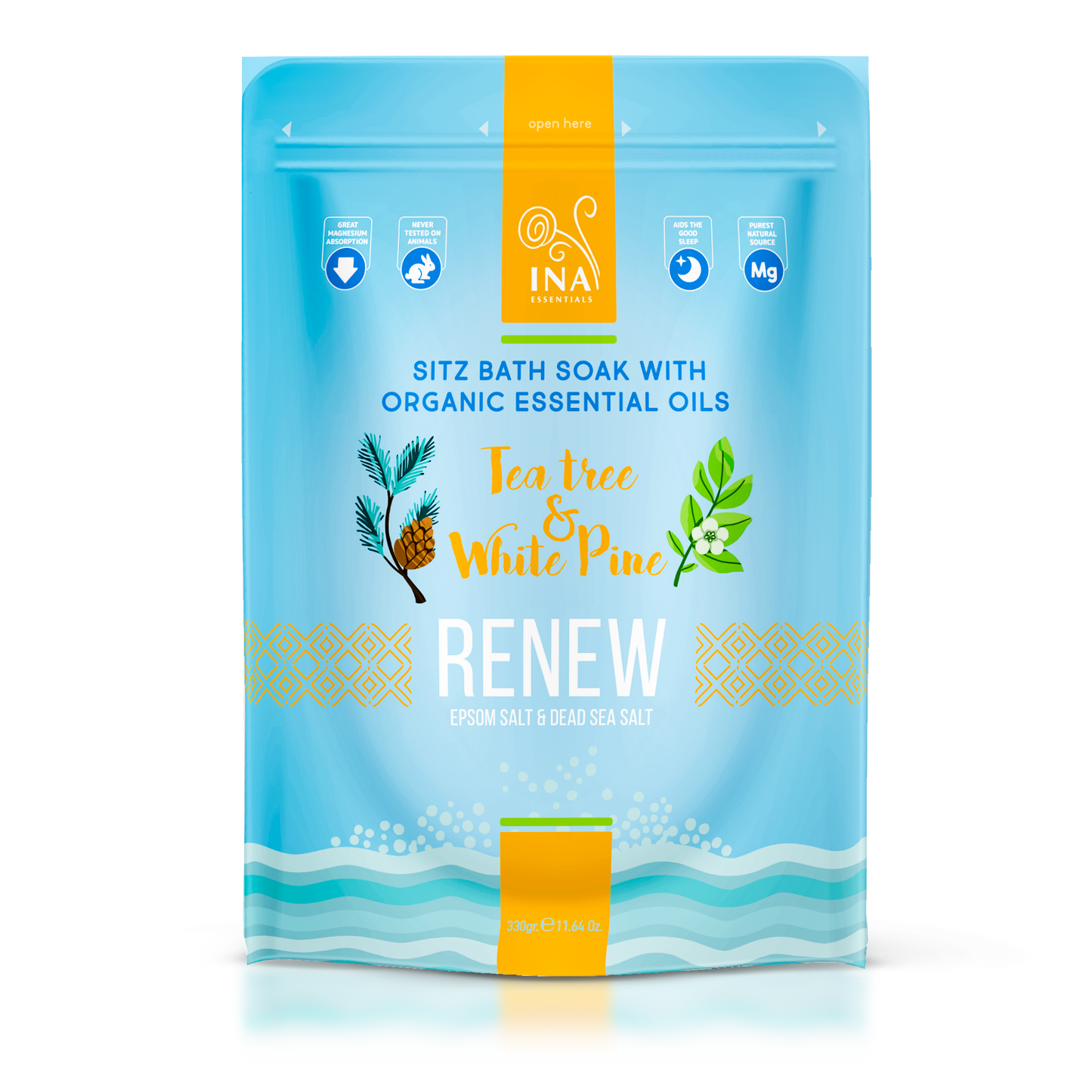 Renew - Bathing salt with Tea tree and White pine for Tired legs and Nail fungus